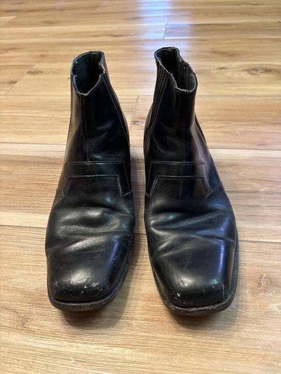 Nettleton Miami Beach Black Leather Cuban Heel Boots main image 4